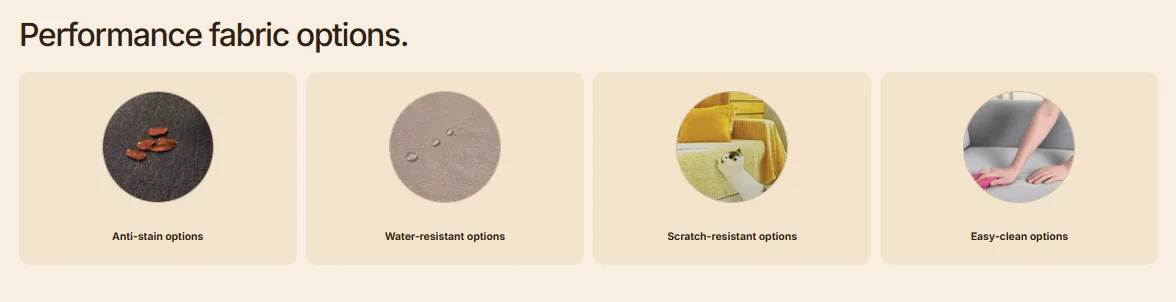 Anti-stain options