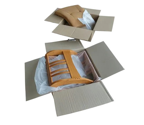 Wooden Sofa Knock-down packing illustration