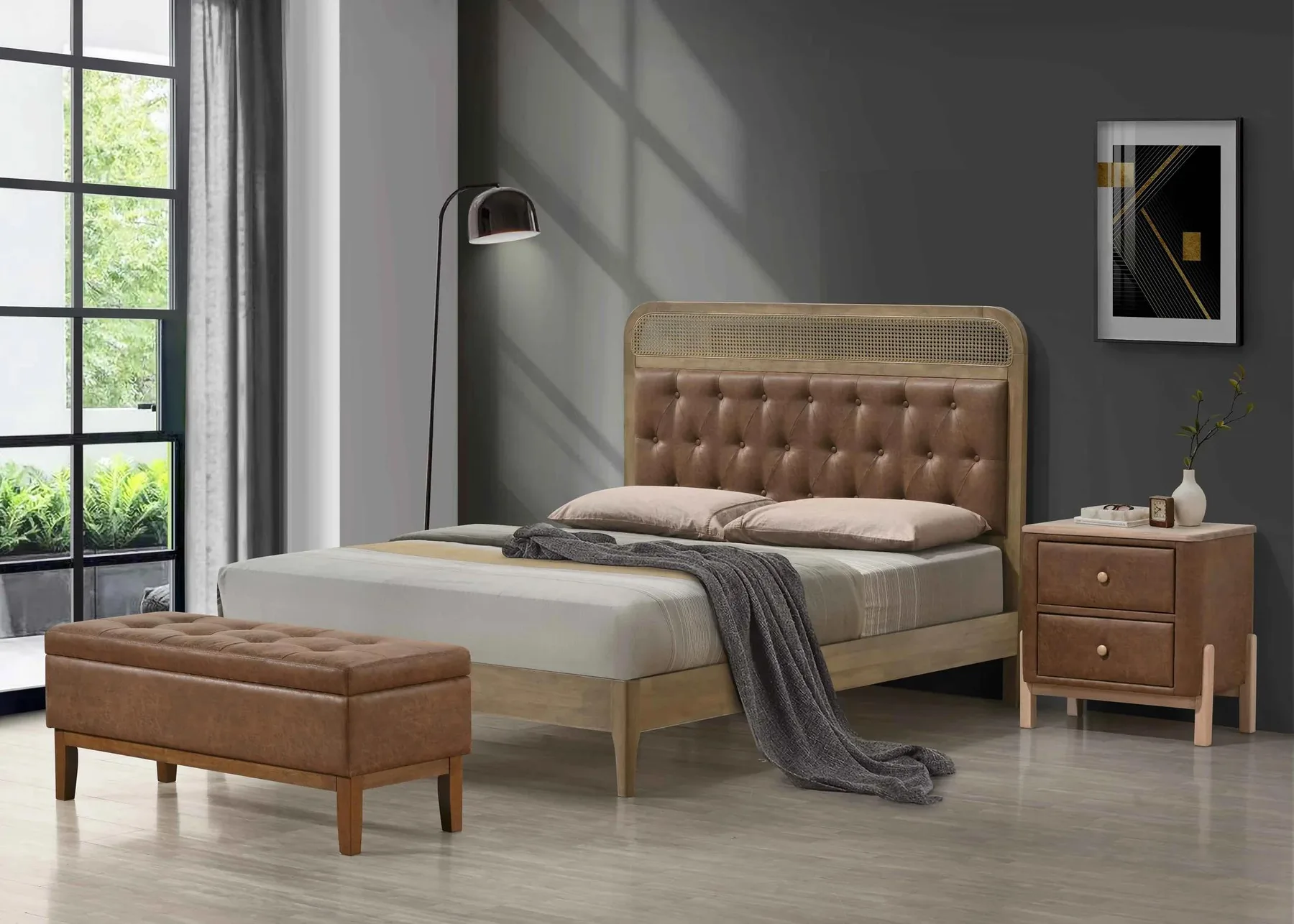 Intergo upholstered bedroom collection